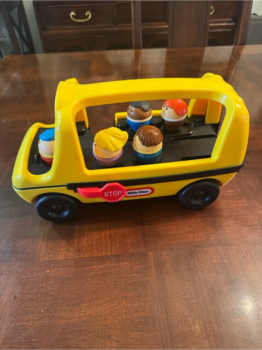 Little Tikes Yellow School Bus With Toddle Tots Bus Driver Vintage Toy